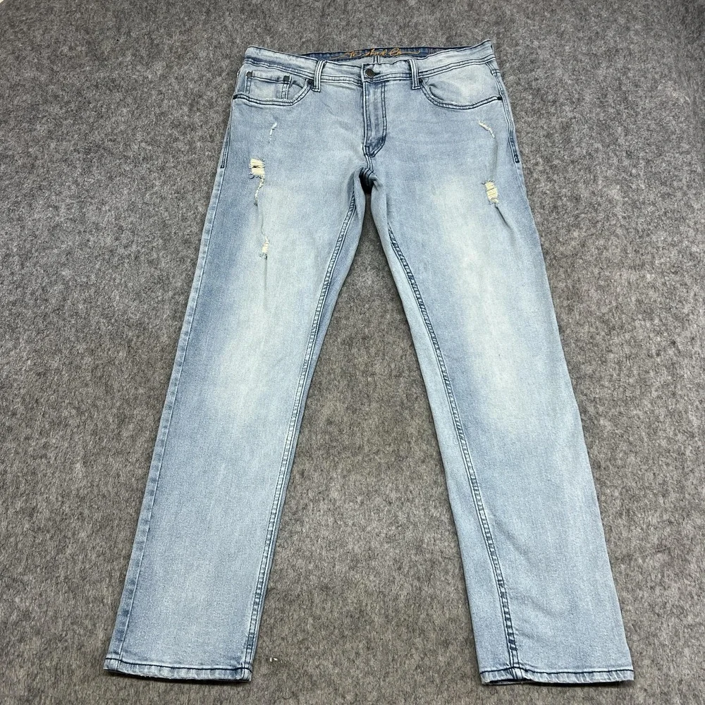 TC And Co Los Angelos‎ Jeans Mens 34x32 Slim Straight Distressed Denim Fit34x30